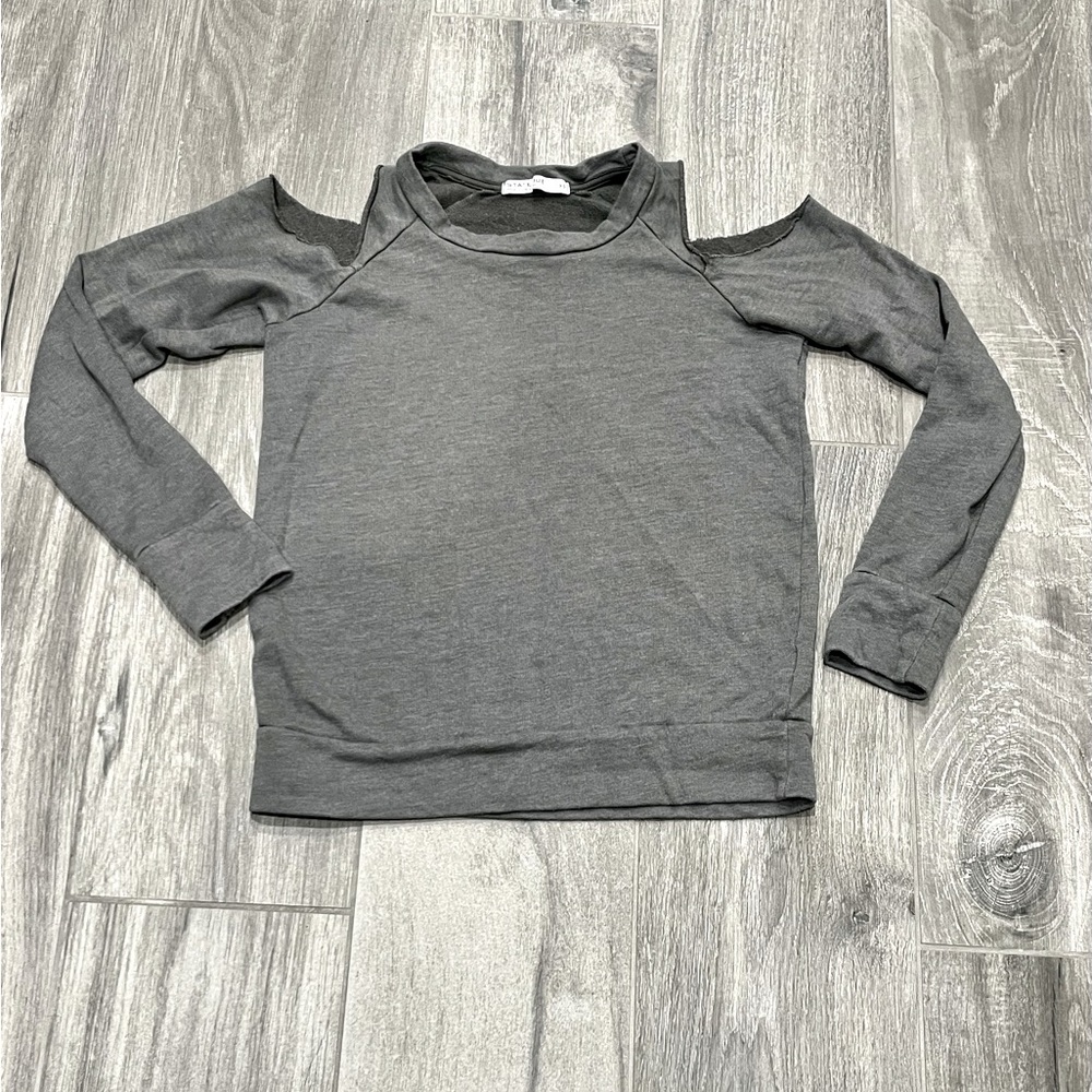 Stateside gray cold shoulder sweatshirt- XS